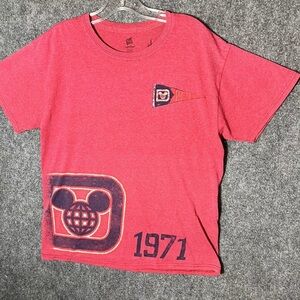 Disney Parks Men's Medium Mickey Mouse Logo 1971 Short Sleeve Graphic T Shirt